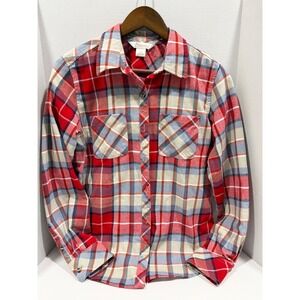 Natural Reflections Plaid Flannel Shirt for Women – Long Sleeve Button-Up